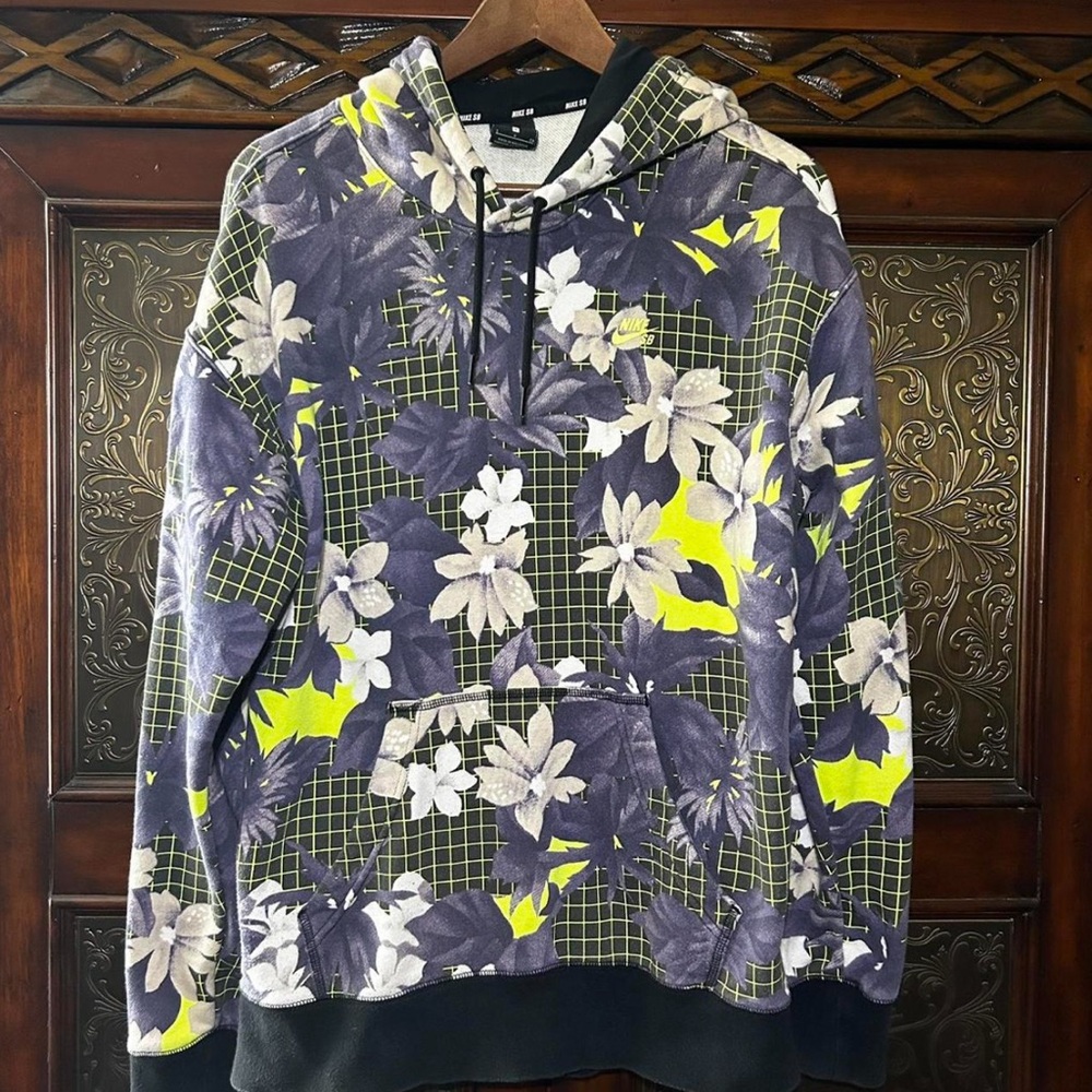 Floral Grid Hoodie